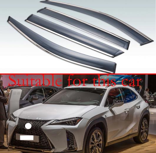 適用: レクサス UX200 250H 260H 2019 2020 プラスチック エクステリア バイザー 吹き出し口 シェード ウインドウ サン レイン ガード デフレクター 4ピース AL-KK-0229 ALの通販は