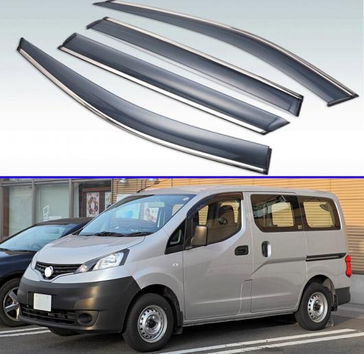 適用: 日産 NV200 2009-2019 プラスチック ウインドウ バイザー レイン サンバイザー シールド アクセサリー 4ピース AL-KK-0287 ALの通販は
