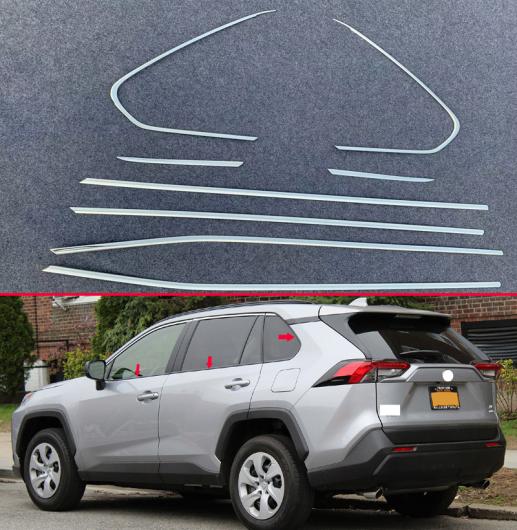 適用: トヨタ RAV4 2019 2020 装飾 アクセサリー ボディ スタイリング スティック ステンレス スチール ウインドウ ガーニッシュ ストリップ トリム AL-KK-0357 ALの通販は