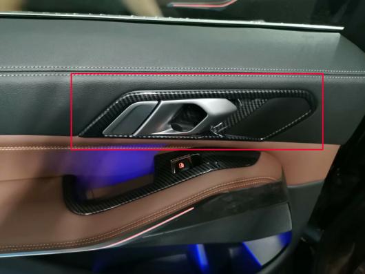 当てはめる: BMW X5 G05 2019 2020 炭素衣料繊維調 下穿き 部屋の入り口 手持ち部分 取りまかなう かぎ分ける どんぶり鉢 刈り込み ベゼル ひな型 ガーニッシュ AL-KK-0362 AL
