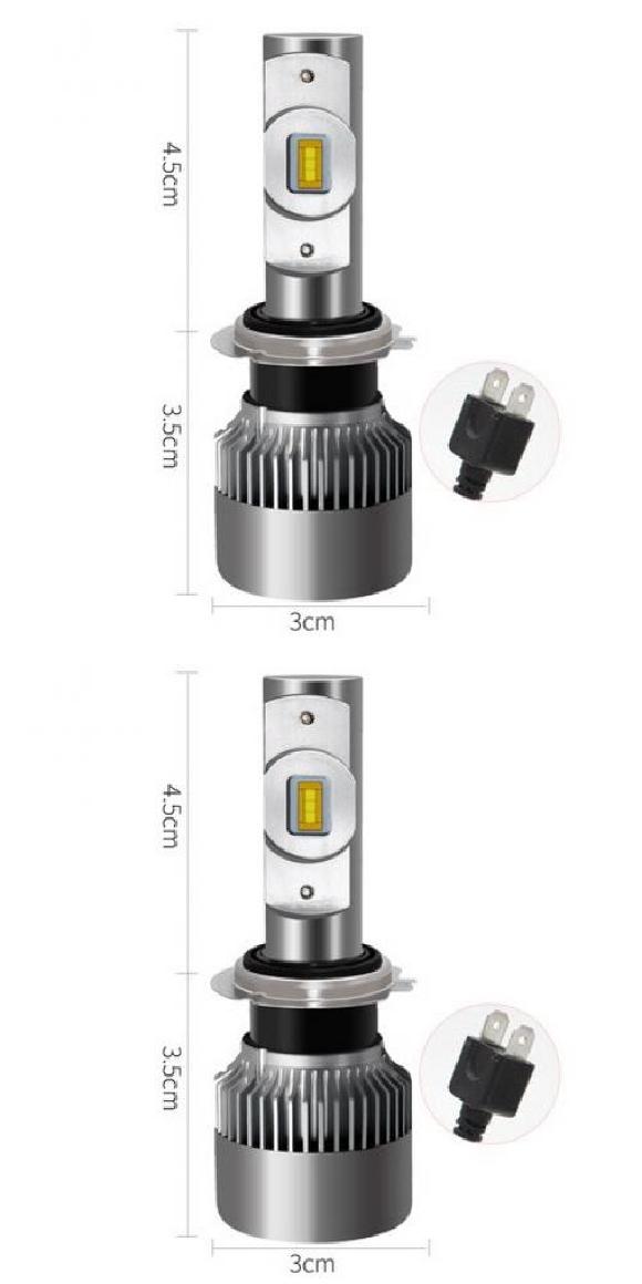 ヘッドライト バルブ LED 適用: ルノー/RENAULT カジャー 6000K 10000lm ホワイト ライト オート 2ピース ロービーム H7・ハイビーム H7 AL-KK-0511 AL 11,190円