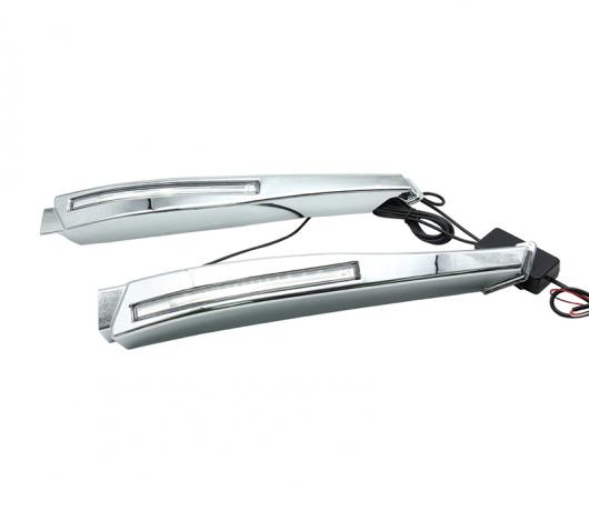 2ピース DRL ライト ランプ 適用: ジャガー/JAGUAR XF 2010-2012 6000K ホワイト LED フォグランプ AL-KK-0514 AL