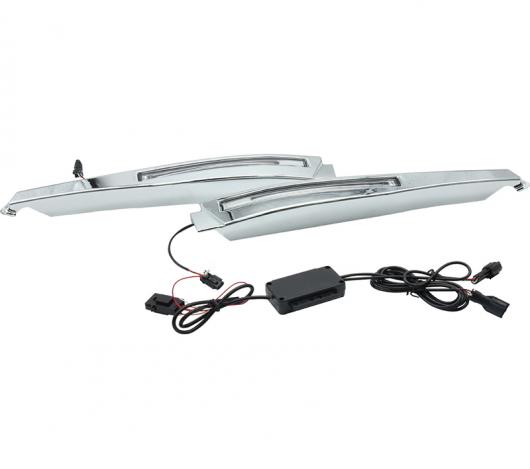 2ピース DRL ライト ランプ 適用: ジャガー/JAGUAR XF 2010-2012 6000K ホワイト LED フォグランプ AL-KK-0514 AL