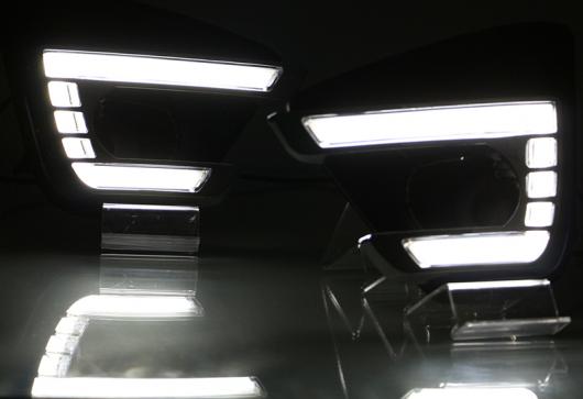 2平和条約 DRL ともし火 照明ランプ 当てはめる: マツダ CX-5 2015-2016 LED フォグランプ 6000K 白いこと 曲がること 黄色 青味 AL-KK-0533 AL