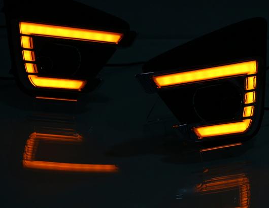 2平和条約 DRL ともし火 照明ランプ 当てはめる: マツダ CX-5 2015-2016 LED フォグランプ 6000K 白いこと 曲がること 黄色 青味 AL-KK-0533 AL