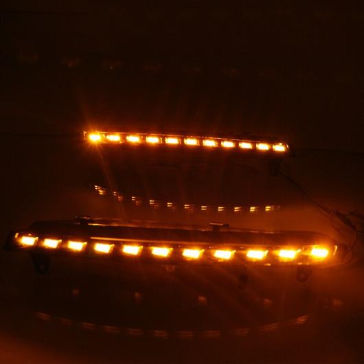 2ピース DRL ライト ランプ 適用: アウディ/AUDI Q7 2009-2015 LED フォグランプ 6000K ホワイト ターン イエロー AL-KK-0537 AL_3