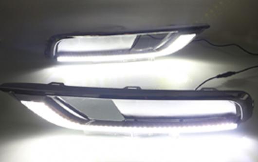 2ピース DRL ライト ランプ 適用: ホンダ CR-V CRV 2015 2016 LED フォグランプ 6000K ホワイト ターン イエロー AL-KK-0559 AL_1