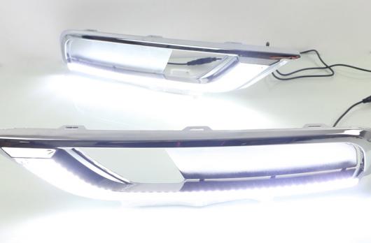 2ピース DRL ライト ランプ 適用: ホンダ CR-V CRV 2015 2016 LED フォグランプ 6000K ホワイト ターン イエロー AL-KK-0559 AL_3