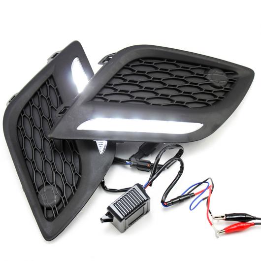 2ピース DRL ライト ランプ 適用: ボルボ/VOLVO XC60 2009-2013 6000K ホワイト LED フォグランプ AL-KK-0582 AL_1