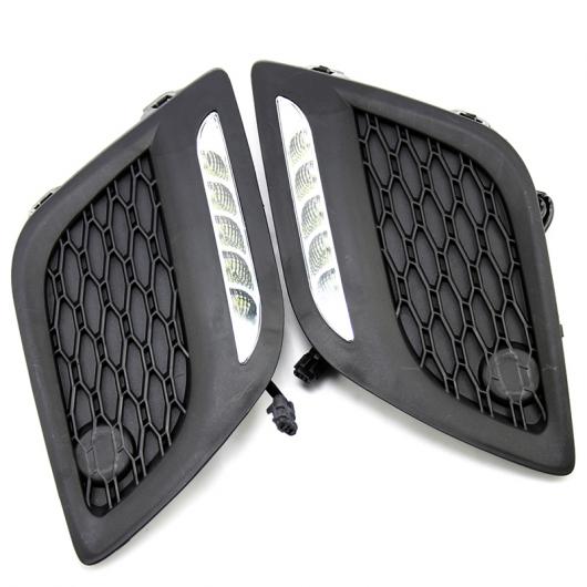 2ピース DRL ライト ランプ 適用: ボルボ/VOLVO XC60 2009-2013 6000K ホワイト LED フォグランプ AL-KK-0582 AL_4