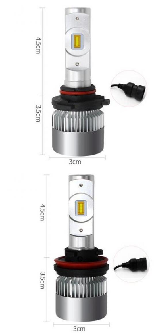 ヘッドライト バルブ LED 適用: 三菱 ASX 6000K 10000lm ホワイト ライト オート 2ピース ロービーム HB3・ハイビーム H11 AL-KK-0605 AL