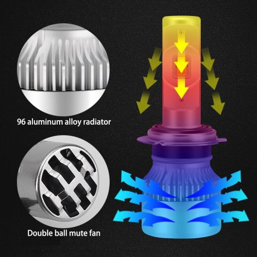 ヘッドライト バルブ LED 適用: スズキ スイフト イグニス 6000K 10000lm ホワイト ライト オート 2ピース H4 AL-KK-0617 AL_2