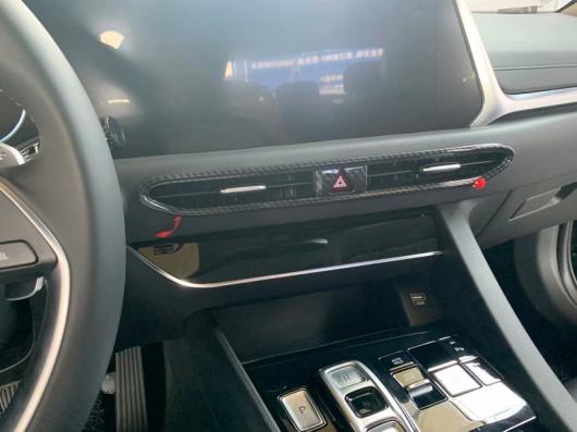適用: ヒュンダイ/現代/HYUNDAI ソナタ DN8 2020 2021 カーボンファイバー調 通気口 カバー ダッシュボード トリム ベゼル フレーム ガーニッシュ アクセント AL-KK-0738 AL