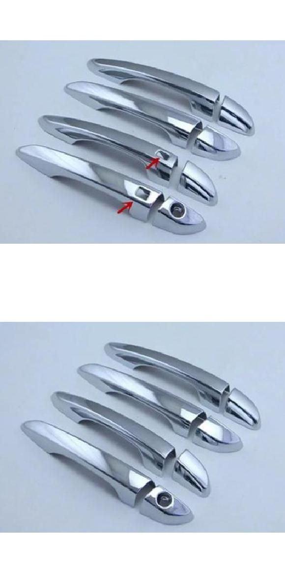 AL 適用: ヒュンダイ/現代/HYUNDAI ツーソン 2015-2020 ABS クローム ドア ハンドル カバー スマート キー ホール キャッチ キャップ 2ホール シルバー・ホールなし シルバー AL-KK-0750 8,710円