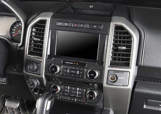 適用: フォード/FORD ラプター F150 2017-2020 カーボンファイバー調 セントラル コントロール パネル ナビゲーション フレーム 装飾 AL-KK-0758 AL_3