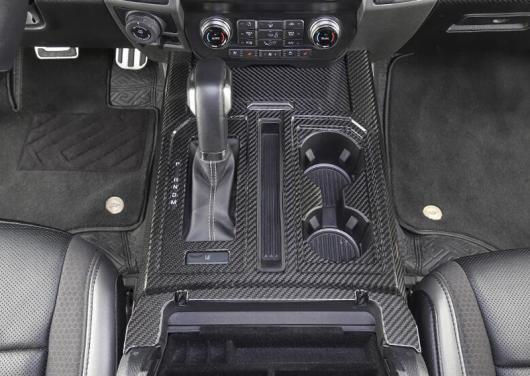 適用: フォード/FORD ラプター F150 2017-2020 カーボンファイバー調 ギア シフト パネル センター コンソール カバー トリム フレーム ステッカー AL-KK-0760 AL