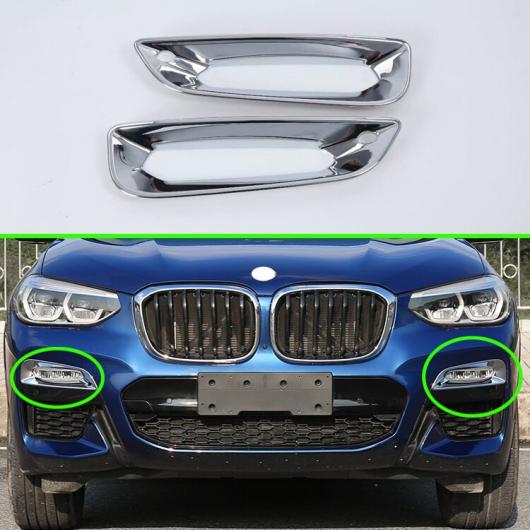 適用: BMW X3 G01 2018 2019 2020 ABS クローム フロント フォグライト ランプ カバー トリム ベゼル ガーニッシュ ステッカー AL-KK-0885 AL
