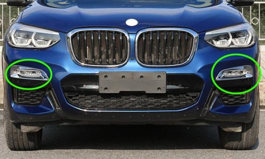 適用: BMW X3 G01 2018 2019 2020 ABS クローム フロント フォグライト ランプ カバー トリム ベゼル ガーニッシュ ステッカー AL-KK-0885 AL_5