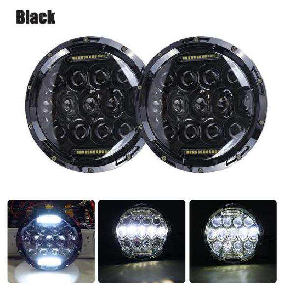 1ペア ランニング ライト 60W LED H4 7インチ エンジェルアイ H4 LED ヘッドライト 適用: ラーダ/LADA ニーヴァ 4X4 UAZ ハンター ハマー