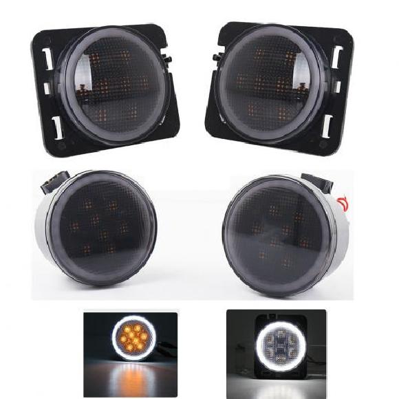 8 LED SMD ライト フロント フェンダー フレア ウインカー ライト 適用: ジープ/JEEP ラングラー JK 2007-2015 LED サイド マーカー パーキング ランプ ブラウン AL-KK-2524 ALの通販は 11,772円