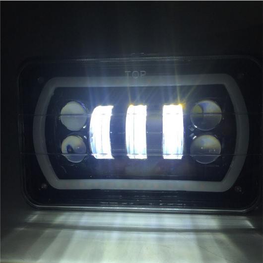 2ピース 5インチ 4X6 DRL LED ヘッドランプ 適用: ジープ/JEEP チェロキー/CHEROKEE ダッジ/DODGE トヨタ 4X6 LED トラック ヘッドライト HI/LO ビーム スクエア ヘッドライト ブラック AL-KK-2526 AL_3