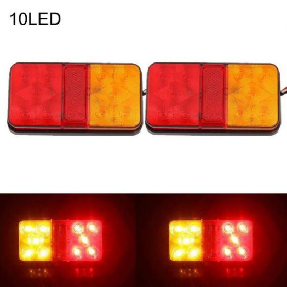 2ピース 防水 LED テールライト リア ランプ ペア ボート トレーラー リア パーツ 適用: トレーラー トラック ライト 2ピース 12V・24V AL-KK-2553 AL