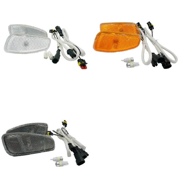 適用: ジープ/JEEP レネゲート アクセサリー フロント ターン サイド シグナル ライト＆カバー セット 適用: ジープ/JEEP レネゲート 2015-2016 ホワイトセット〜スモークセット AL-KK-2618 AL