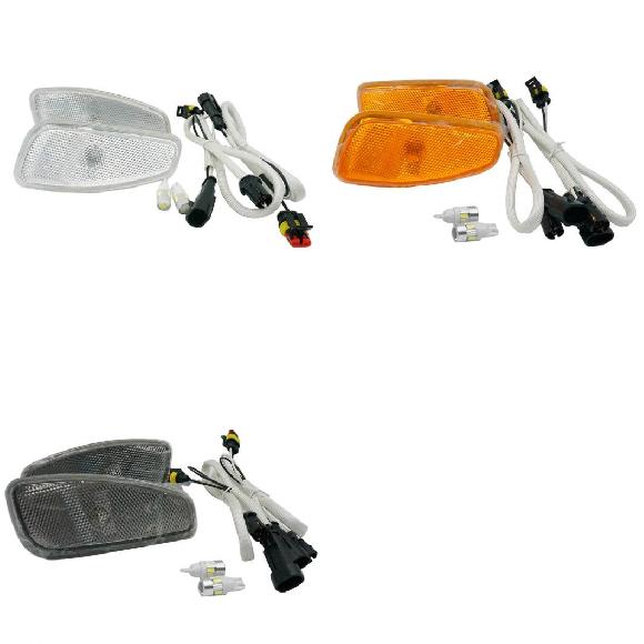 適用: ジープ/JEEP レネゲート アクセサリー ホワイト/スモーク/オレンジ フロント ターン サイド シグナル ライト＆カバー セット 適用: ホワイトセット〜スモークセット AL-KK-2629 AL