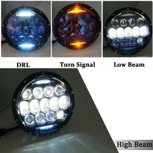 7 LED ヘッドライト 883 キット DRL 12V 130W LED ランプ 適用: オフ ロード 適用: ジープ/JEEP ラングラー JK TJ ラーダ/LADA 4X4 アー