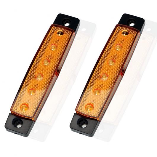 AL 6 SMD LED トラック ローリー トレーラー サイド マーカー インジケータ ウインカー ライト テール ワーニング 10ピース レッド〜10ピース グリーン 12V・24V AL-KK-2648_2