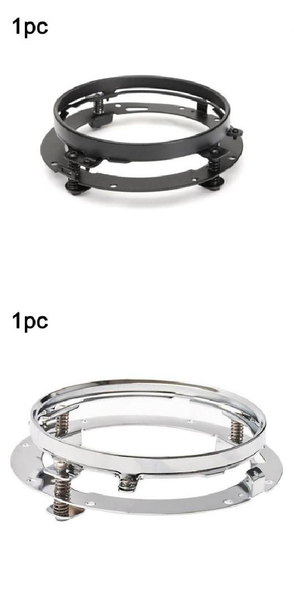 7インチ 80W ドット オートバイ ヘッドランプ エンジェル アイ LED ヘッドライト 7インチ シェル ハウジング ヘッドライト ブラック トリム リング・クローム トリム リング AL-KK-2649 2輪 AL
