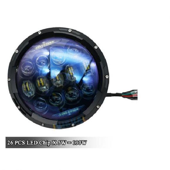 130W 7インチ ブルー ヘッドライト DRL/アンバー ウインカー バケツ トリム リング ブラケット 適用: ツーリング ロード スター 130W ヘッドライト AL-KK-2650 2輪 ALの通販は