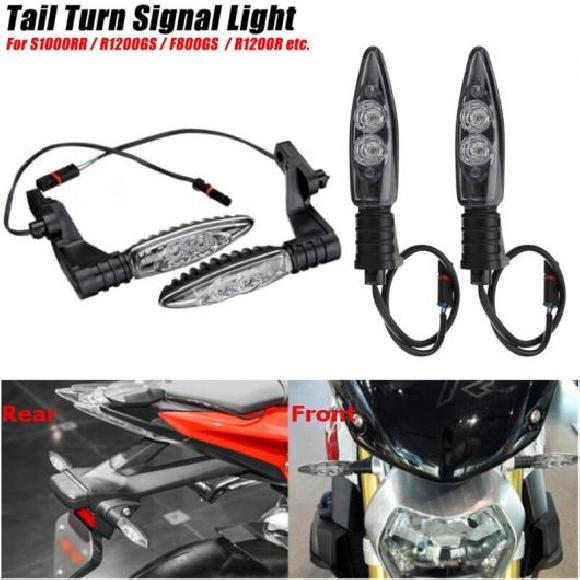 フロント ショート/ロング リア LED ウインカー ライト インジケータ オートバイ 適用: BMW R1200GS HP S1000RR アドベンチャー K1300 R R800GS F 800 R フロント リア AL-KK-2678 2輪 AL