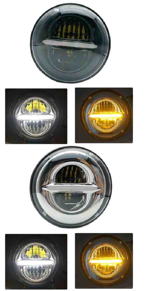 ブラック/クローム 7インチ ラウンド ハイ/ロー LM LED ヘッドライト 適用: ラーダ/LADA 4X4 アーバン ニーヴァ 適用: ジープ/JEEP WNGLER ハマー/HUMMER ランド ローバー/ROVER ブラック・クロム AL-KK-2713 ALの通販は