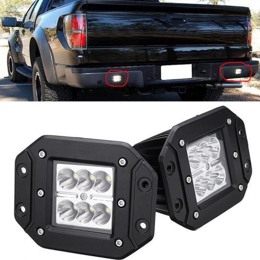 2ピース 4 スポット/投光ランプ 6 LED ライト バー バックアップ リバース リア バンパー DRL ランプ 適用: オフ ロード 2ピース スポット ライト・2ピース 投光ランプ ライト AL-KK-2717 AL_2