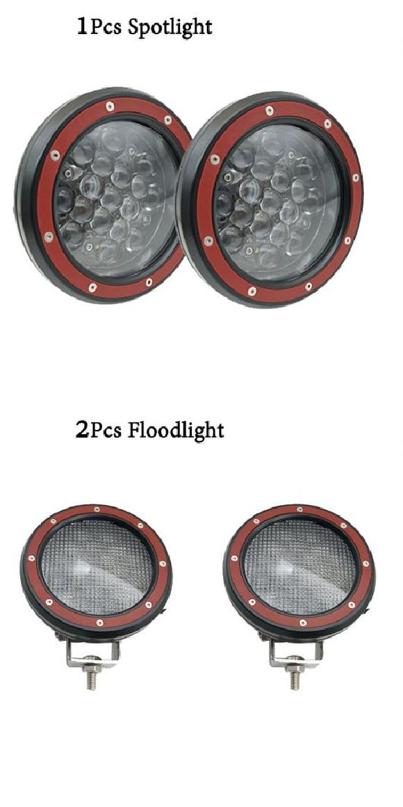 51W ラウンド 5.5 LED 細工物 ともし火 斑点模様 オフ 読み込む 蒸気霧 ドライビング 大屋根 赤ちょうちん バンパー 当てはめる: ジープ/JEEP SUV 小舟 2平和条約 5D 斑点模様・2平和条約 投光照明ランプ AL-KK-2743 AL