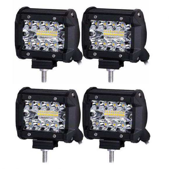 2ピース 4インチ LED ワーク ライト バー 60W スポット コンボ ビーム 12V 24V 適用: 4X4 トラック SUV ATV オフ ロード 4WD ATV UTV UAZ