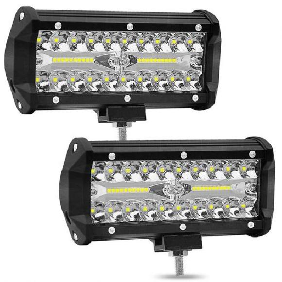 2ピース 18W 60W 72W LED ライト ワーク バー 投光ランプ スポット コンボ ビーム 4インチLED ドライビング ワーキング ランプ フォグ ライト 12V 24V トラック 4WD ATV SUV 2ピース 120W AL-KK-2780 AL