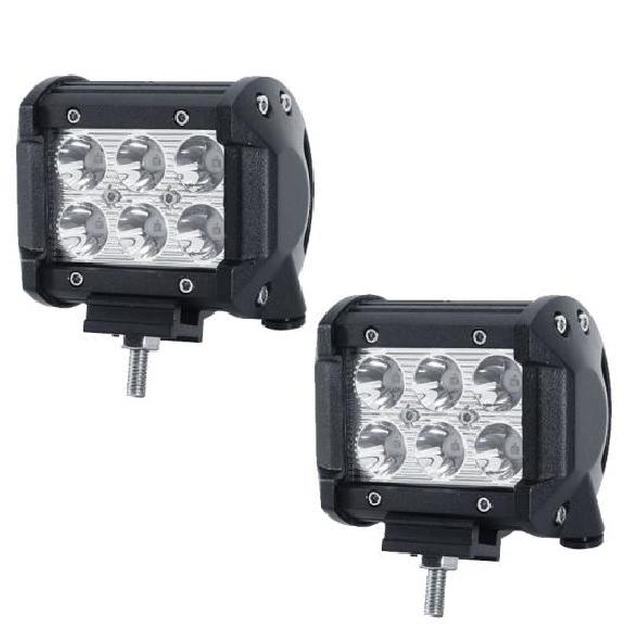 4インチ 18W スポット LED ライト バー ドライビング フォグライト バルブ 4X4 LED ワーク ライト 適用: オフロード 12V 24V オフ ロード ATV UTV UAZ UTE ボート 2ピース AL-KK-2788 AL