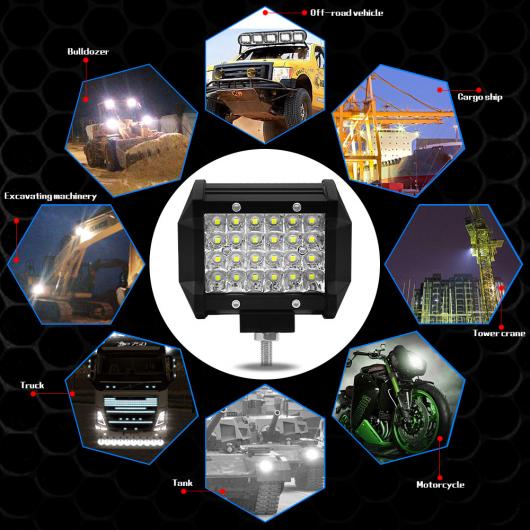 4インチ LED ライト ワーク バー 投光ランプ スポット コンボ ビーム 4 LED ドライビング ワーキング ランプ フォグ ライト 12V 24V トラック 4WD ATV SUV UTV 2ピース 60W AL-KK-2792 AL_2