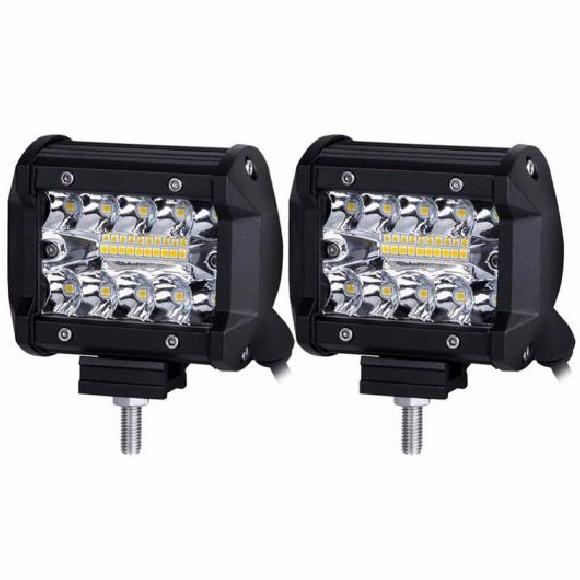 4インチ 投光ランプ スポット ビーム LED ワーク ライト バー 適用: オフロード 4WD LED フォグランプ トラック オートバイ バン トラクター ランプ RZR 12V 24V 4X4 2ピース 60W AL-KK-2800 AL