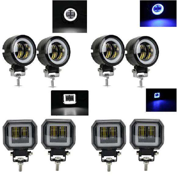 4インチ 投光ランプ スポット ビーム LED ワーク ライト バー 適用: オフロード 4WD LED フォグランプ トラック オートバイ バン トラクター 2ピース ホワイト・2ピース ブルー AL-KK-2800 ALの通販は