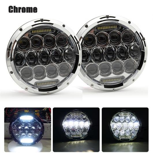 7インチ ラウンド LED ヘッドライト エンジェル アイ ターン シグナル ライト 適用: ハマー/HUMMER ヘッドライト 適用: ジープ/JEEP ラングラー JK 適用: ラーダ/LADA 60W ブラック AL-KK-2822 AL_3