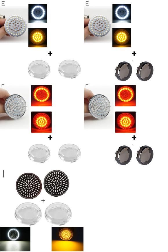2ピース LED バレット ウインカー インジケーター ライト ランプ 1156 1157 LED ライト スモーク レンズ 適用: ダイナ グライド FLSTF 1セット AL-KK-2824 2輪 AL 15,960円
