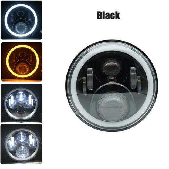 7インチ LED ヘッドライト 6000K H4 H13 60W 適用: 自動車 オートバイ ハイ ロー ビーム ラウンド プロジェクター ヘッドライト アングル アイ 1ピース ブラック AL-KK-2830 2輪 AL