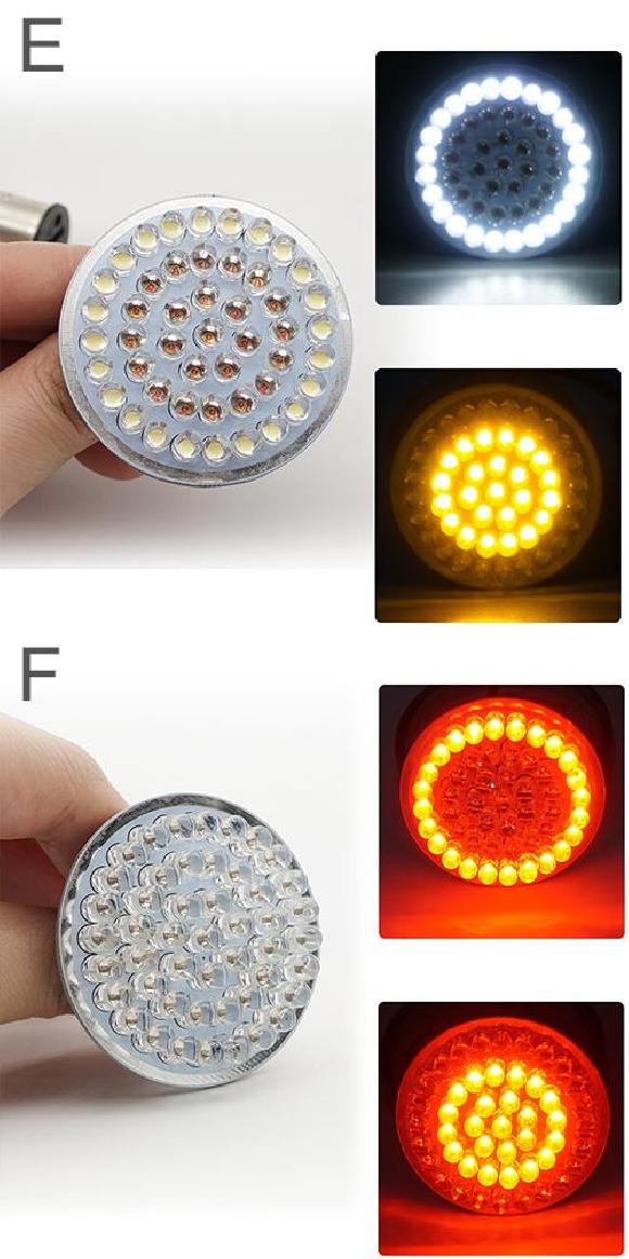 2バレット スタイル フロント 1157 1156 SMD LED パネル バルブ ターンシグナルライト 適用: ツーリング 2ピース ホワイト イエロー・2ピース レッド レッド AL-KK-2833 2輪 AL