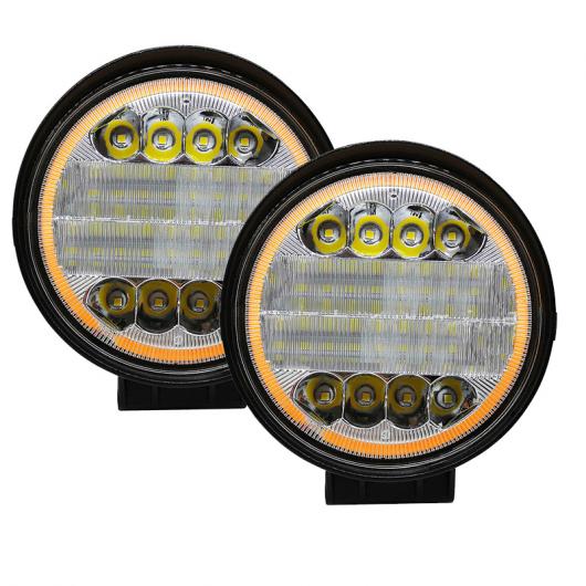 4インチ 72W LED ラウンド ワーク ライト バー マウント スポット ビーム 投光ランプ ドライビング ランプ 12V 24V ヘッドライト DRL 適用: ジープ/JEEP オフロード トラック 2ピース AL-KK-2838 AL