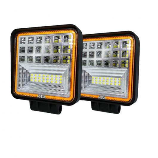 4インチ 126W LED ワーク ライト DC 12V 24V 6000K スクエア ドライビング フォグランプ 防水 適用: オフ ロード トラック ボート ATV バス スポット ビーム AL-KK-2842 AL