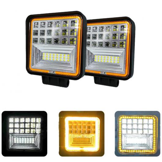 4インチ スクエア 126W DRL LED ワーク ライト 投光ランプ スポット ドライビング ランプ 12V 24V 適用: トラクター オフ-ロード SUV ボート トラック フォグ ランプ AL-KK-2843 AL