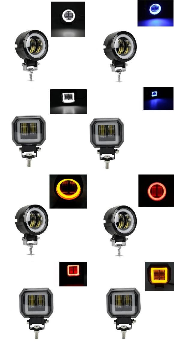 AL ヘッドライト12V-80V 防水 ラウンド エンジェルアイ LED ライト ポータブル SPOTLIGHTS オートバイ オフロード トラック 1ピース ホワイト ホワイト〜1ピース ホワイト レッド AL-KK-2845 6,458円